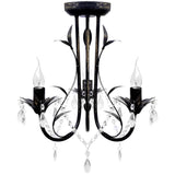 Art Nouveau Style Chandelier Crystal Beads 3Xe14 Bulbs