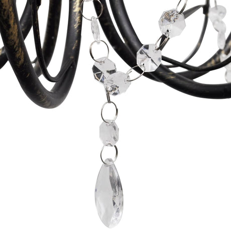 Art Nouveau Style Chandelier Crystal Beads 3Xe14 Bulbs