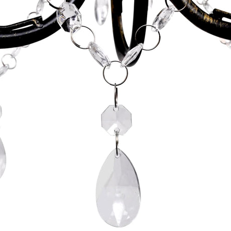 Art Nouveau Style Chandelier Crystal Beads 3Xe14 Bulbs