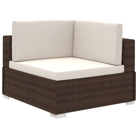 6 Piece Garden Lounge Set With Cushions Poly Rattan
