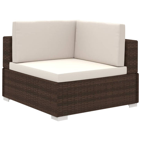 8 Piece Garden Lounge Set With Cushions Poly Rattan