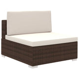8 Piece Garden Lounge Set With Cushions Poly Rattan