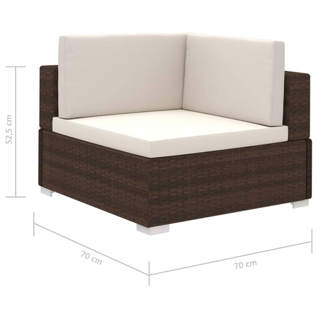 8 Piece Garden Lounge Set With Cushions Poly Rattan