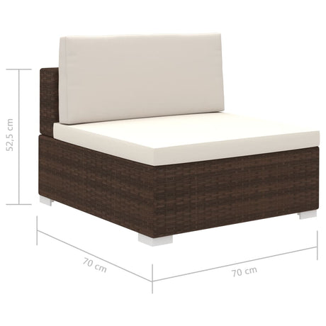 8 Piece Garden Lounge Set With Cushions Poly Rattan