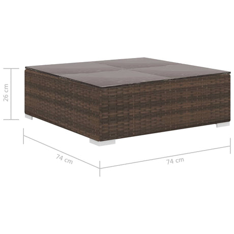 8 Piece Garden Lounge Set With Cushions Poly Rattan