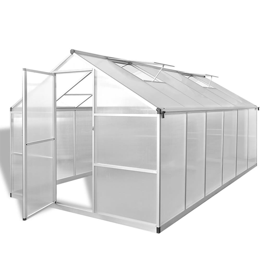 Reinforced Aluminium Greenhouse With Base Frame 6.05 M²