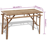 Beer Table with 2 Benches 100 cm Bamboo