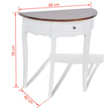 Console Table With Drawer And Top Half-Round