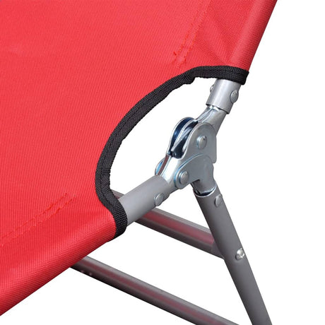 Folding Sun Lounger Powder-Coated Steel