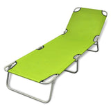 Folding Sun Lounger Powder-Coated Steel