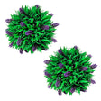 Set Of 2 Artificial Boxwood Ball With Lavender