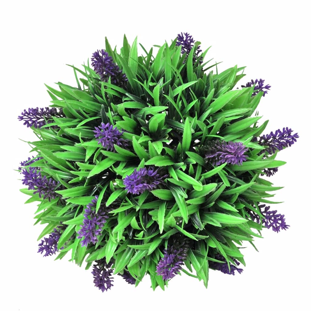 Set Of 2 Artificial Boxwood Ball With Lavender