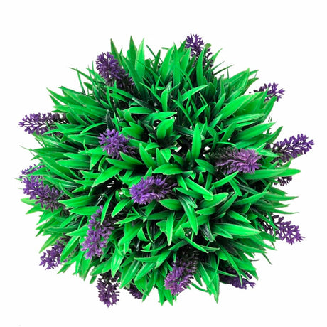Set Of 2 Artificial Boxwood Ball With Lavender
