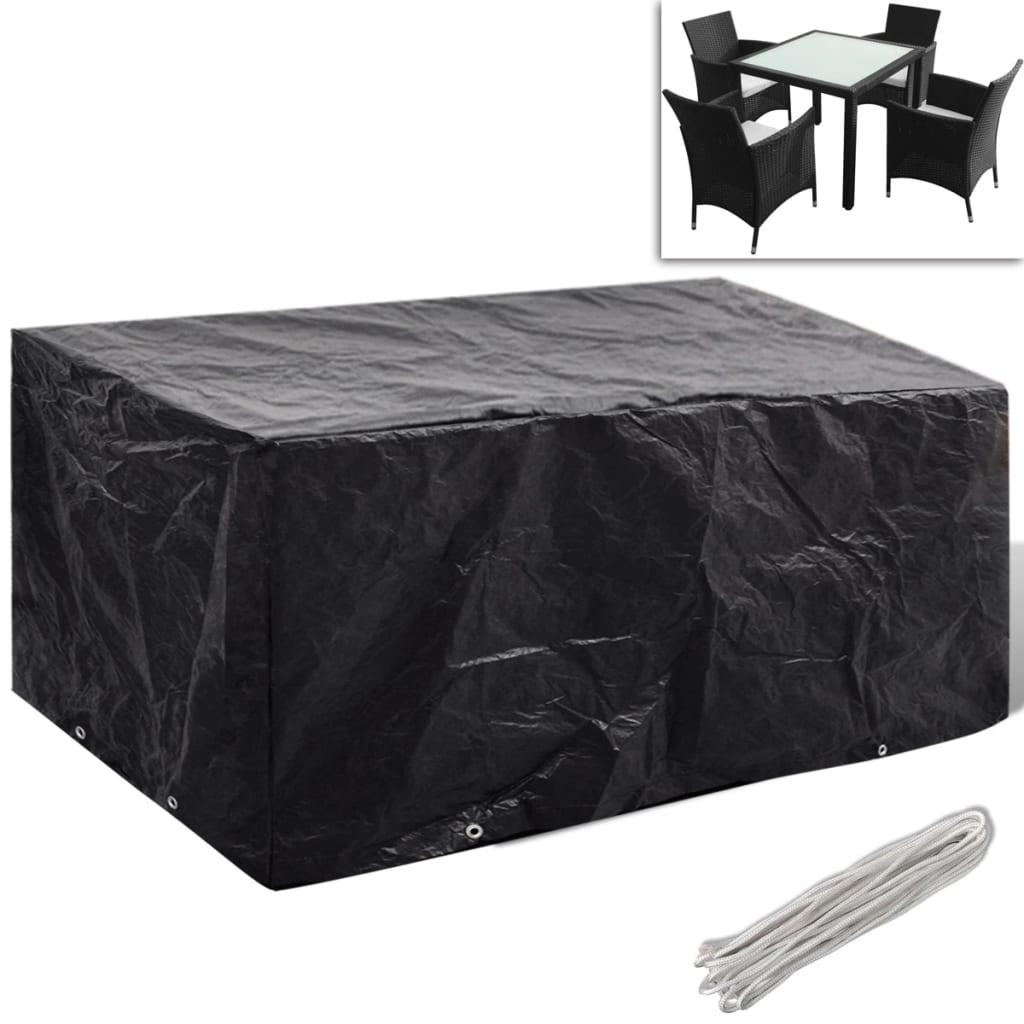 Garden Furniture Covers 2Pcs 4 Person Poly Rattan 113X113Cm