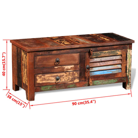 Reclaimed Tv Hi-Fi Cabinet Side Cabinet Solid Wood