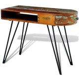 Reclaimed Solid Wood Desk With Iron Pin Legs