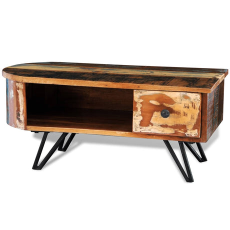 Coffee Table With Iron Pin Legs Solid Reclaimed Wood