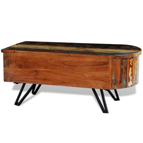 Coffee Table With Iron Pin Legs Solid Reclaimed Wood