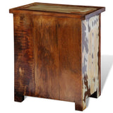 Nightstand With 2 Drawers Solid Reclaimed Wood