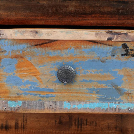 Nightstand With 2 Drawers Solid Reclaimed Wood