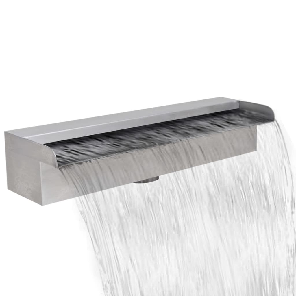 Rectangular Waterfall Pool Fountain Stainless Steel