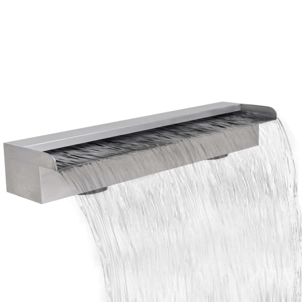 Rectangular Waterfall Pool Fountain Stainless Steel