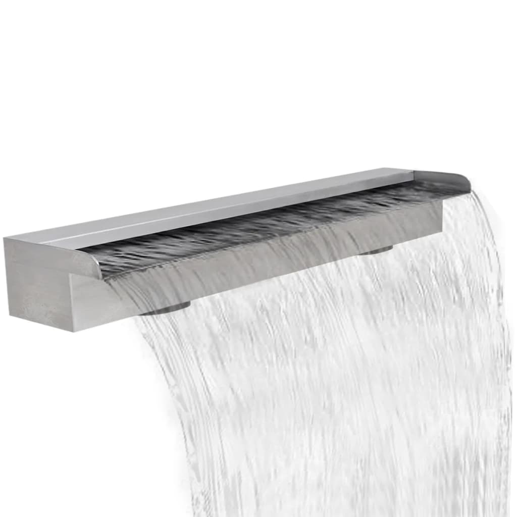 Rectangular Waterfall Pool Fountain Stainless Steel