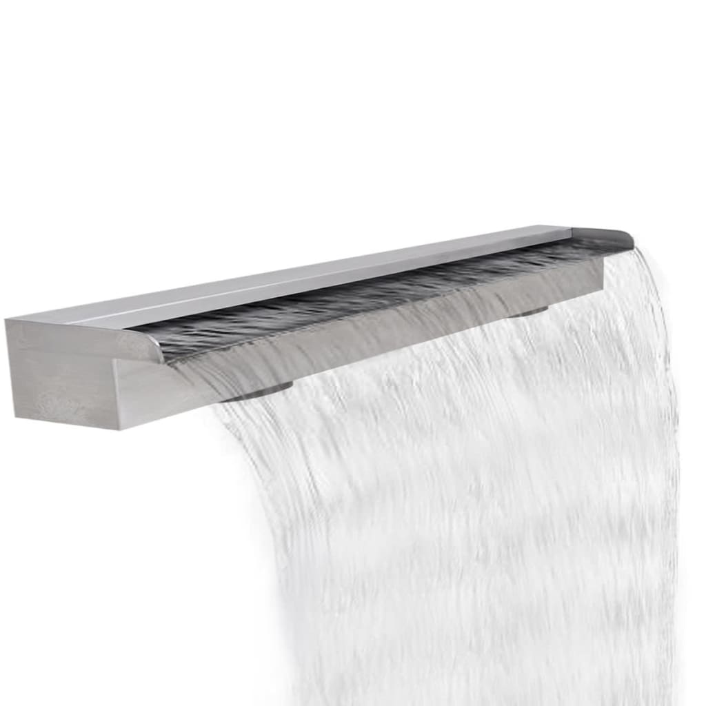 Rectangular Waterfall Pool Fountain Stainless Steel
