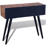 Console Table With 3 Drawers Reclaimed Teak Wood