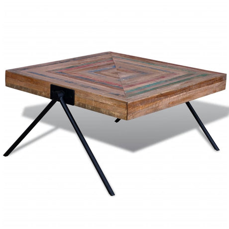 Coffee Table With V-Shaped Legs Reclaimed Teak Wood