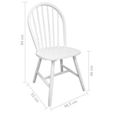 Dining Chairs 2 Pcs Solid Rubber Wood