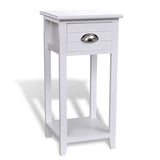 Nightstand With 1 Drawer And White