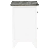 Nightstand 2 Pcs With 2 Drawers Grey And White