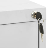 Filing Cabinet Light Grey 46X62X102.5 Cm Steel