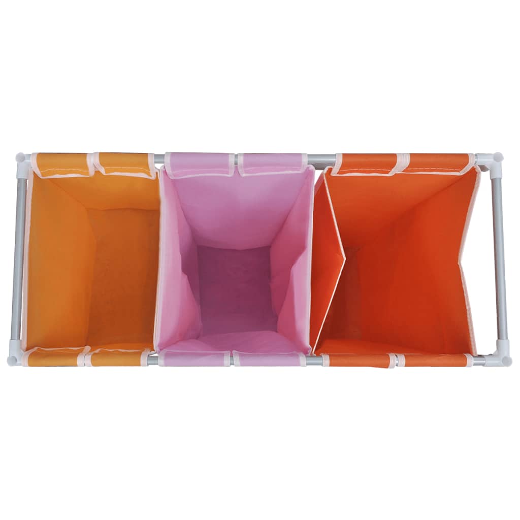 3-Section Laundry Sorter Hamper With A Washing Bin