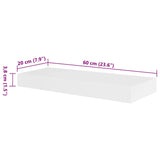 Floating Wall Display Shelves Book/Dvd Storage Mdf 2 Pcs