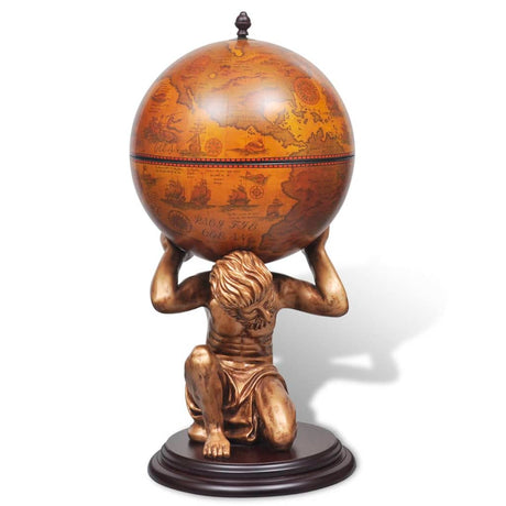 Globe Bar Wine Stand Atlas Design 42X42X85 Cm