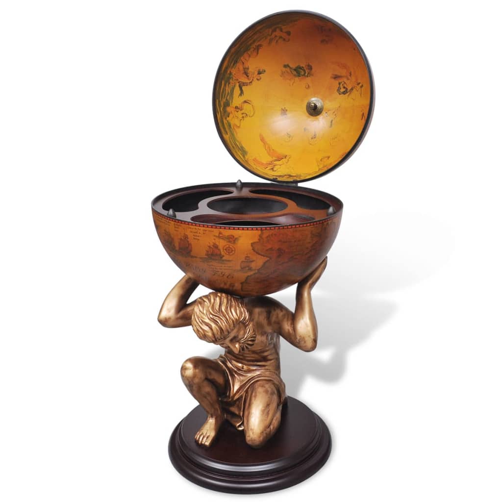Globe Bar Wine Stand Atlas Design 42X42X85 Cm