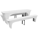Three Piece Slipcover For Beer Table/Benches Stretch