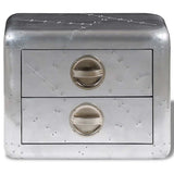 Aviator End Table With 2 Drawers Vintage Aircraft Airman Style