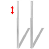 2 Telescopic Table Legs 710 Mm-1100 Mm