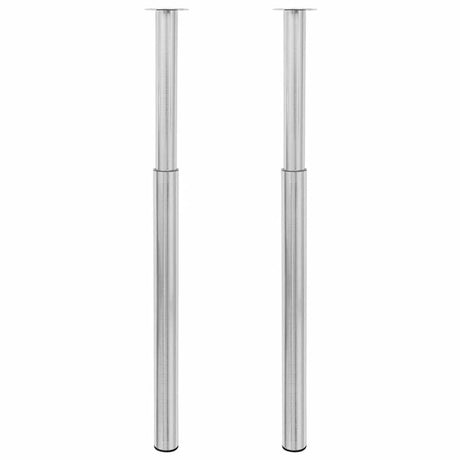2 Telescopic Table Legs 710 Mm-1100 Mm