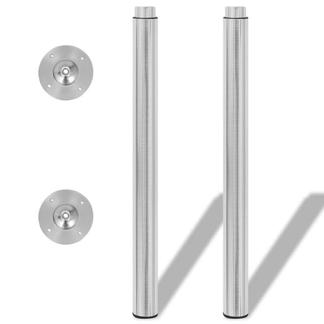 2 Telescopic Table Legs 710 Mm-1100 Mm