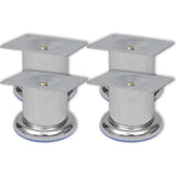 4 Round Sofa Legs Chrome