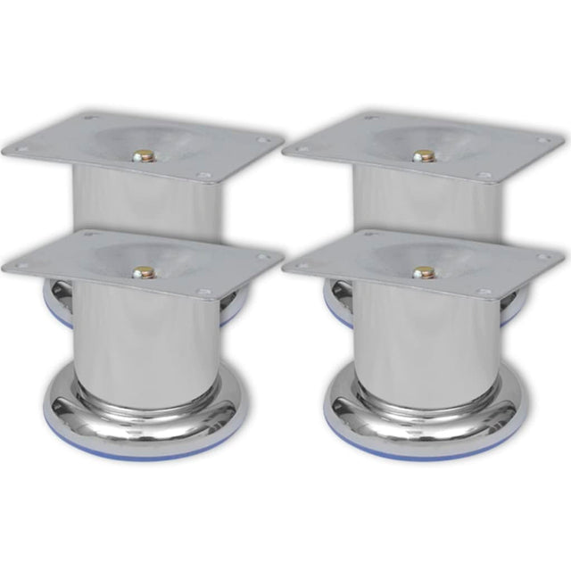 4 Round Sofa Legs Chrome
