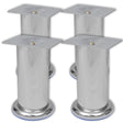 4 Round Sofa Legs Chrome