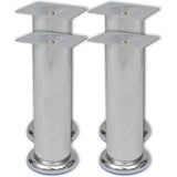 4 Round Sofa Legs Chrome