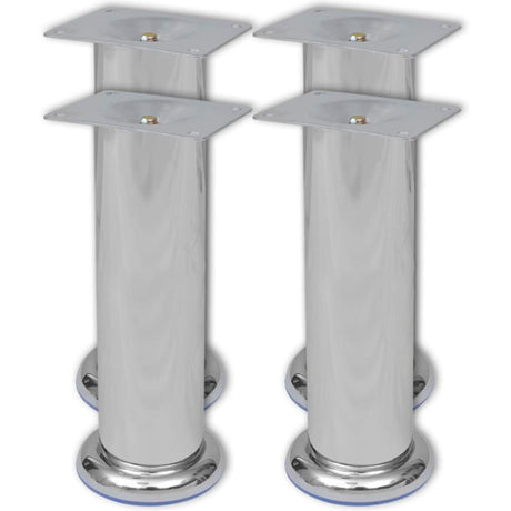 4 Round Sofa Legs Chrome