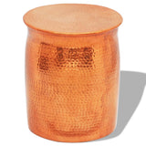 Hammered Aluminium Stool/Side Table Brass/ Colour