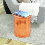 Hammered Aluminium Stool/Side Table Brass/ Colour